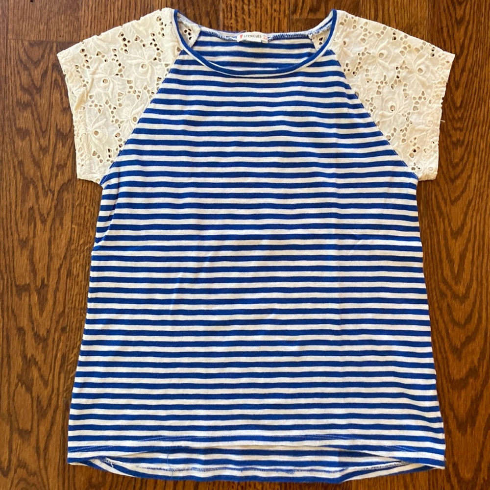 Crewcuts lace short sleeve top